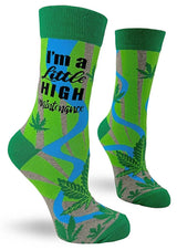 FABDAZ BRAND LADIES MARIJUANA SOCKS ‘I’M A LITTLE HIGH MAINTENANCE’ - Novelty Socks for Less