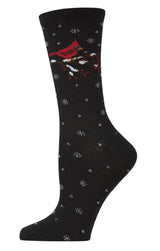 CHRISTMAS RED CARDINAL BIRD Ladies Socks MeMoi Brand - Novelty Socks And Slippers