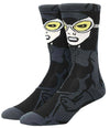 DC COMICS BATMAN Men’s CATWOMAN 360 Crew Socks BIOWORLD Brand THE BATMAN - Novelty Socks And Slippers