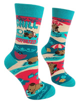 CHILL MODE ACTIVATED Ladies Capybara Socks FABDAZ Brand