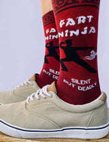 GROOVY THINGS Brand Men’s FART NINJA Socks - Novelty Socks And Slippers