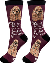 COCKER SPANIEL Dog Adult Unisex Socks By E&S Pets Choose Style