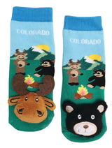 MESSY MOOSE Brand Unisex Baby MOOSE & BEAR Gripper Bottom Socks - Novelty Socks And Slippers