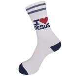 I LOVE JESUS BUT I CUSS A LITTLE Adult Unisex Socks FUNATIC Brand - Novelty Socks And Slippers