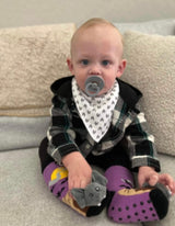 BLACK BAT & FULL MOON Unisex Toddler Gripper Bottom Socks MESSY MOOSE Brand - Novelty Socks And Slippers