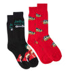 NATIONAL LAMPOONS CHRISTMAS VACATION Men’s 2 Pair Of Socks ‘JOLLYEST BUNCH OF A**HOLES’ - Novelty Socks And Slippers