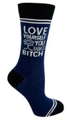 HEY NOW Brand By Fabdaz Unisex LOVE YOURSELF YOU BADASS BITCH Socks - Novelty Socks And Slippers