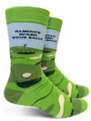 ALWAYS WASH YOUR BALLS Men’s GOLF Socks GROOVY THINGS Brand - Novelty Socks And Slippers