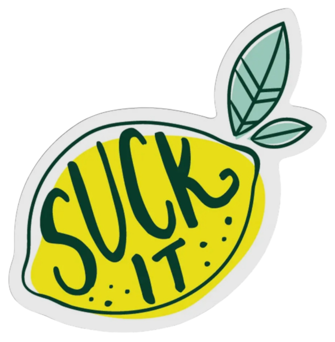 FUNATIC Brand LEMON Vinyl Sticker SUCK IT - Novelty Socks And Slippers