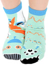 PALS SOCKS Brand Unisex ROBOT & ALIEN Mismatched Gripper Bottom Socks (CHOOSE SIZE) - Novelty Socks for Less