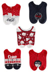 COCA-COLA Soda LADIES CHRISTMAS 5 PAIR OF POLAR BEAR NO SHOW SOCKS - Novelty Socks And Slippers