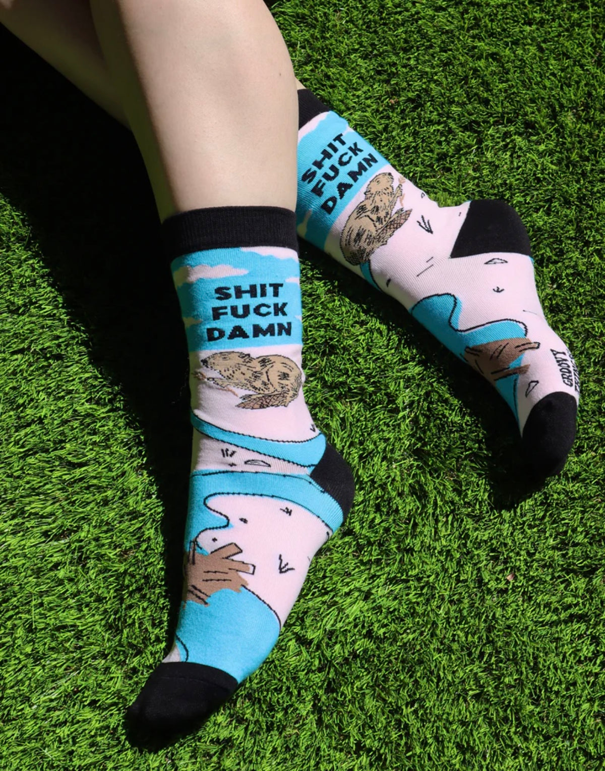 GROOVY THINGS Brand Ladies SHIT FUCK DAMN Socks - Novelty Socks And Slippers