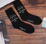 WHAT’D YOU SAY? Brand Unisex ‘ALL THE THINGS I LIKE TO DO ARE EITHER ILLEGAL, IMMORAL OR FATTENING’ Socks - Novelty Socks And Slippers