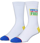 COOL SOCKS Brand Men's FUCK YOU YOU FUCKING FUCK Socks FYYFF - Novelty Socks for Less