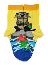 OTTER ON A ROCK Kids Unisex Socks (Choose Size) Sock Panda Brand - Novelty Socks And Slippers