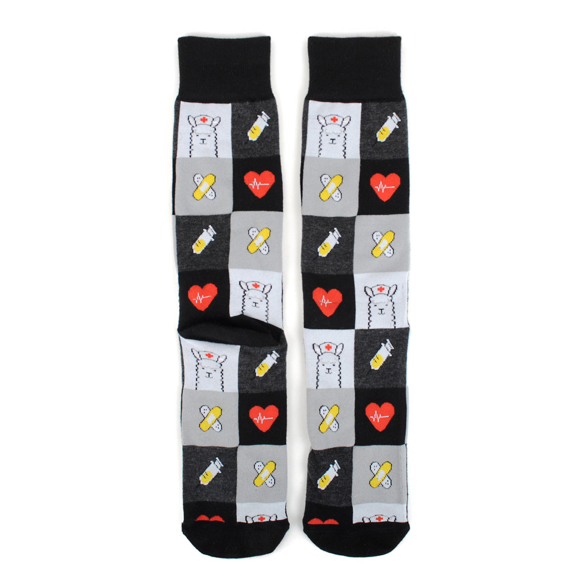 PARQUET Ladies HEALTHCARE MEDICAL Socks LLAMA NURSE - Novelty Socks And Slippers