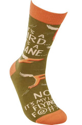 IT’S A BIRD IT’S A PLANE NI IT’S MY LAST FLYING F@#k! Unisex Socks Primitives By Kathy - Novelty Socks And Slippers