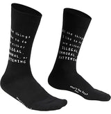 WHAT’D YOU SAY? Brand Unisex ‘ALL THE THINGS I LIKE TO DO ARE EITHER ILLEGAL, IMMORAL OR FATTENING’ Socks - Novelty Socks And Slippers