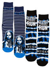 MEGAN The Movie Men’s 2 Pair Of Socks ‘YOU SHOULD PROBABLY RUN’ - Novelty Socks And Slippers