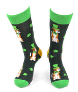 ST. PATRICKS DAY DOG Men’s Socks PARQUET Brand - Novelty Socks And Slippers