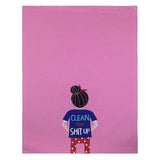 CLEAN THIS SHIT UP Kitchen Tea Towel FUNATIC Brand - Novelty Socks And Slippers