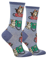 CAT CALLS Ladies CATS & TELEPHONES Socks SOCKSMITH Brand