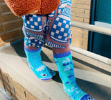 PALS SOCKS Brand Unisex Toddler & Kids DOLPHIN & FISH Mismatched Gripper Bottom Socks (CHOOSE SIZE) - Novelty Socks And Slippers