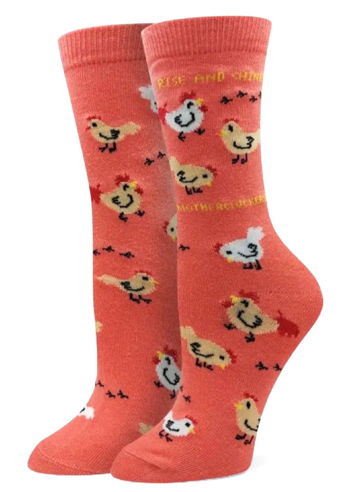 RISE & SHINE MOTHERCLUCKER Ladies Baby Chick Socks Sock Harbor Brand - Novelty Socks And Slippers