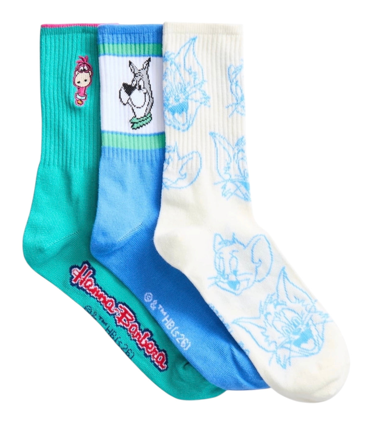 HANNA BARBERA Men’s 3 Pair Of Socks Dino, Tom & Jerry & Astro The Dog