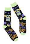 DISNEY STAR WARS MEN’S BABY YODA HALLOWEEN SOCKS ‘I’M JUST HERE FOR THE CANDY’ - Novelty Socks And Slippers