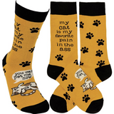 MY CAT IS MY FAVORITE PAIN IN THE ASS Adult Unisex Socks PRIMITIVES BY KATHY Brand