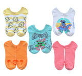 SESAME STREET Ladies 5 Pair Of No Show Socks BIG BIRD, COOKIE MONSTER, ERNIE - Novelty Socks And Slippers