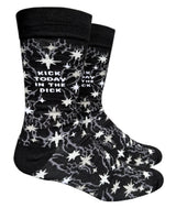 GROOVY THINGS Co. Brand Men’s KICK TODAY IN THE DICK Socks - Novelty Socks And Slippers