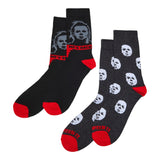 HALLOWEEN II Men’s 2 Pair Of MICHAEL MYERS Socks ‘HE’S BACK’