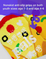 PALS SOCKS Brand Unisex PIZZA & PASTA Mismatched Gripper Bottom Socks (CHOOSE SIZE) - Novelty Socks And Slippers
