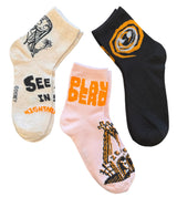 DISNEY NIGHTMARE BEFORE CHRISTMAS Ladies 3 Pair Of HALLOWEEN Socks ‘Play Dead’