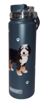 Dog & Cat Stainless Steel 24 Oz. Water Bottle By E&S Pets (Choose Breed) - Novelty Socks And Slippers