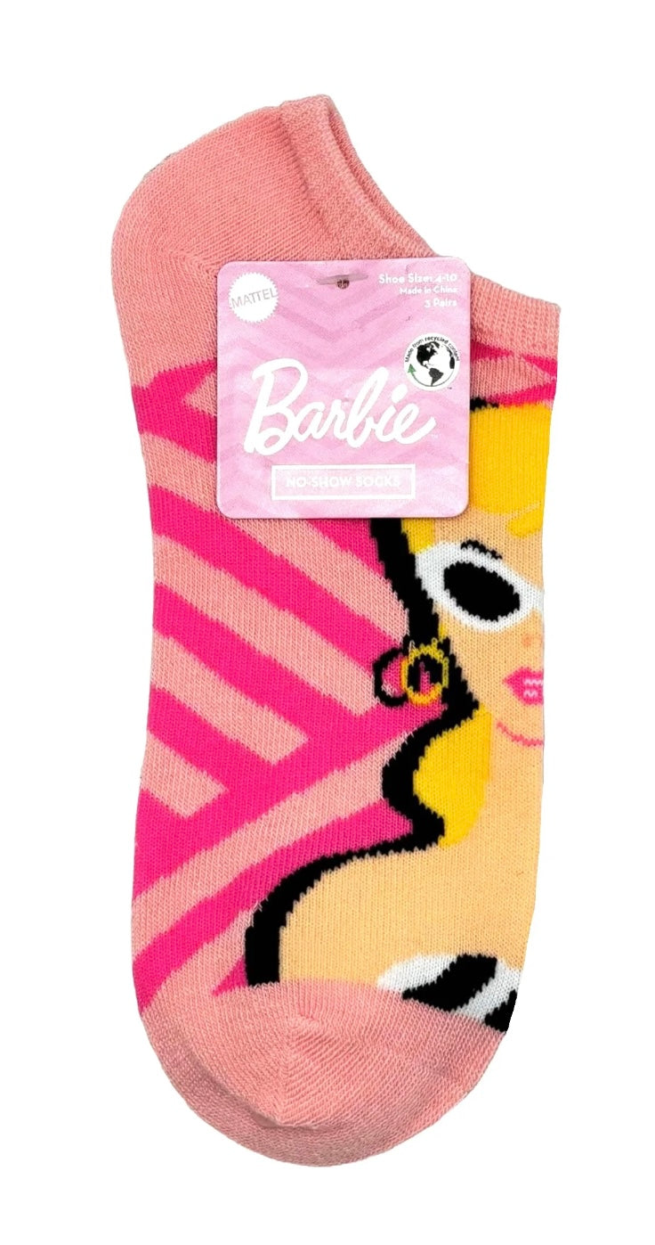 BARBIE DOLL Ladies 3 Pair Of No Show Socks - Novelty Socks And Slippers