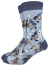 GOOD LUCK SOCKS Brand Men’s DOGS CHASING POSTAL WORKER Socks - Novelty Socks And Slippers
