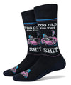 TOO OLD FOR THIS SHIT Men's Skeleton Socks Sock Harbor Brand - Novelty Socks And Slippers