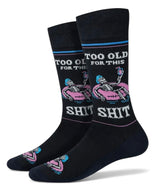TOO OLD FOR THIS SHIT Men's Skeleton Socks Sock Harbor Brand - Novelty Socks And Slippers