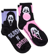 SCREAM The Movie Ladies GHOSTFACE 2 Pair Of Halloween Socks ‘SLASH N DASH’