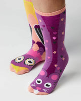 OWL & MOUSE Unisex Toddler-Kids Mismatched Gripper Bottom Socks PALS SOCKS Brand - Novelty Socks And Slippers