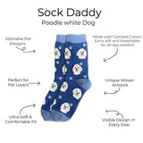 WHITE POODLE Dog Adult Unisex Socks By E&S Pets Choose Style