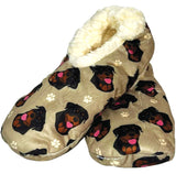 COMFIES BRAND Ladies ROTTWEILER DOG Non-Skid Slippers - Novelty Socks And Slippers