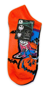 DISNEY NIGHTMARE BEFORE CHRISTMAS Ladies 3 Pair Of No Show Halloween Socks Jack, Sally & Zero - Novelty Socks And Slippers