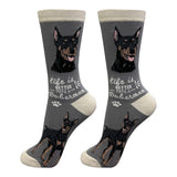 DOBERMAN Dog Adult Unisex Socks By E&S Pets Choose Style