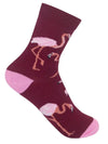 FUNATIC Brand Unisex Kids PINK FLAMINGO Socks Flamingos All Over Kids Age 7-10 - Novelty Socks And Slippers