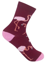 FUNATIC Brand Unisex Kids PINK FLAMINGO Socks Flamingos All Over Kids Age 7-10 - Novelty Socks And Slippers