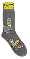 FOOZYS Brand Men’s COFFEE & DONUTS Socks - Novelty Socks And Slippers